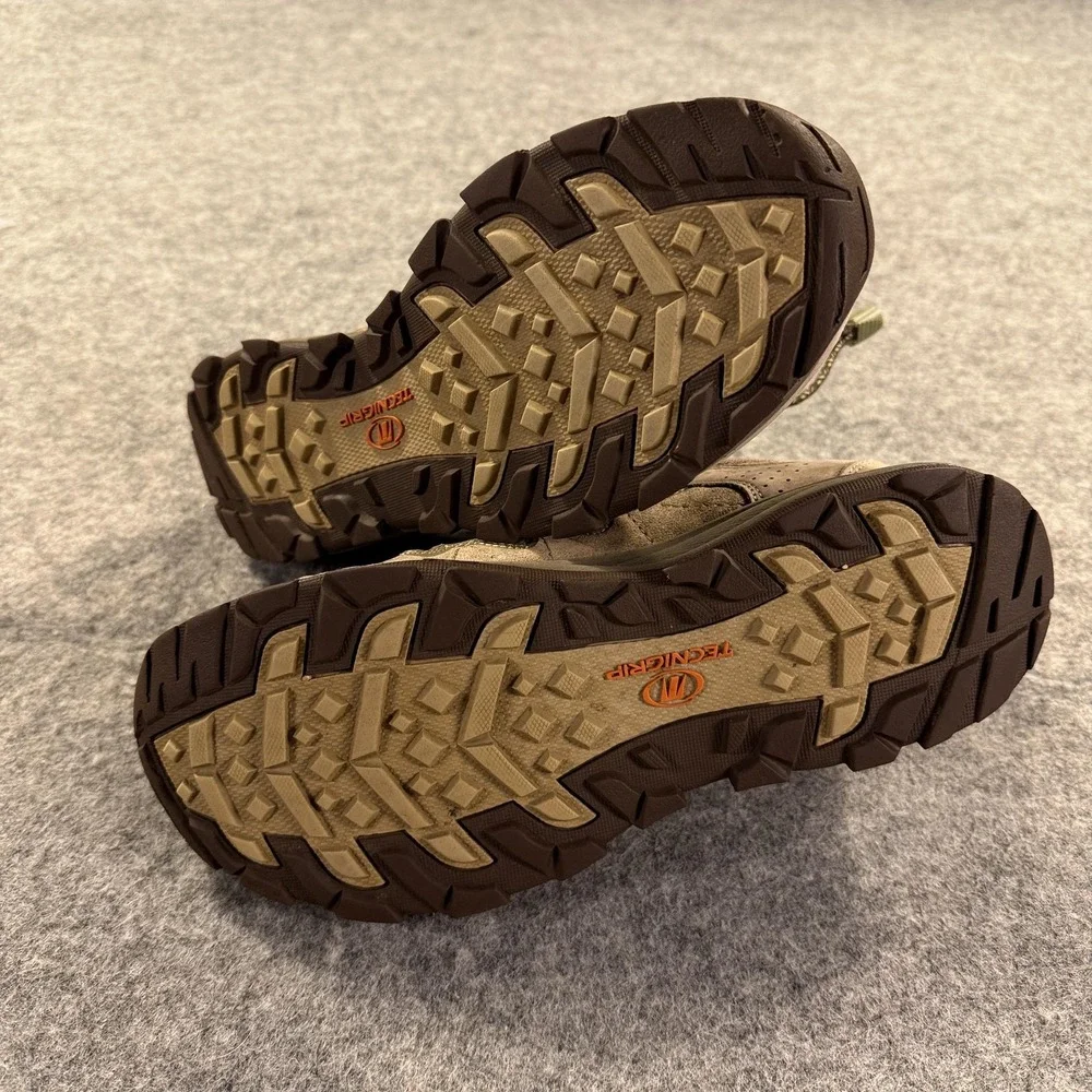Tecnica Gore-Tex Shoes Womens Size 7.5 Brown Suede Low Top Hiking Trail Sneakers